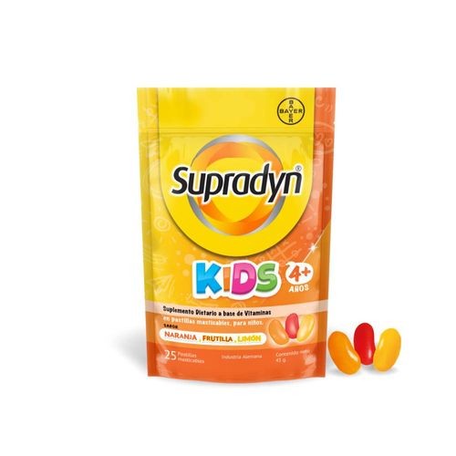 Supradyn Kids Suplemento Dietario Multivitamínico x25 Pastillas Masticables