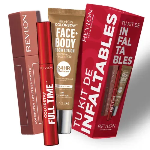 Kit Infaltables Labial Matte + Mascara + Glow Lotion Revlon