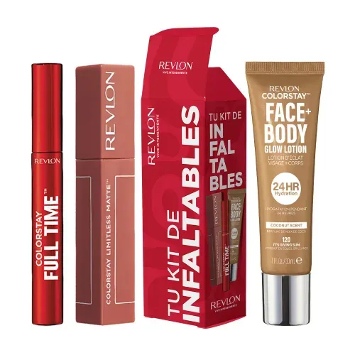 Kit Infaltables Labial Matte + Mascara + Glow Lotion Revlon