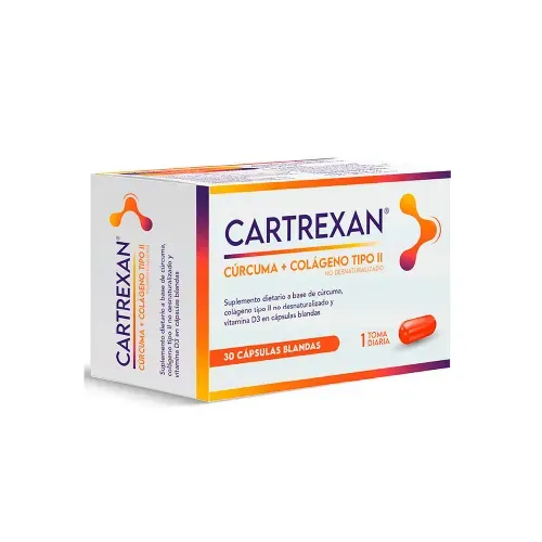 Suplemento Dietario Cartrexan Cúrcuma + Colágeno Tipo II 30 Caps