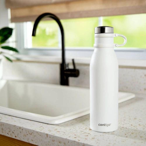 Botella Térmica Acero Inoxidable Contigo Blanco 591ml