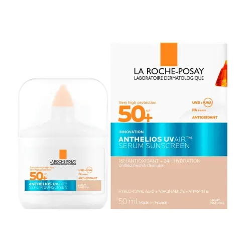 Serum Protector Solar Anthelios UVAIR 50+ SPF Claro Natural La Roche Posay 50ml