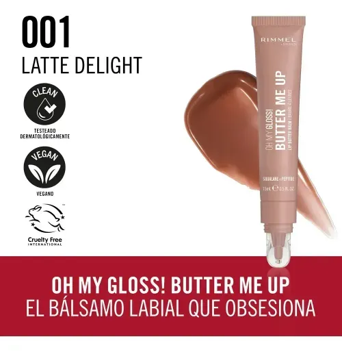 Balsamo Labial Butter Me Up Oh My Gloss! 001 Latte Delight Rimmel