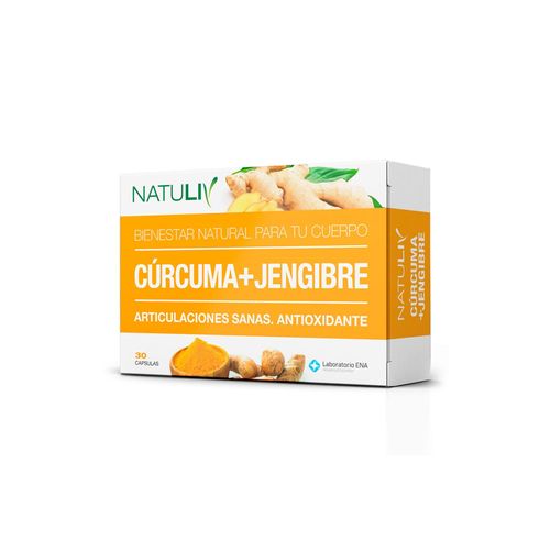 Suplemento Dietario Cúrcuma + Jengibre Natuliv 30comp