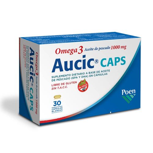 Aucic Caps Omega 3 Poen 30 Cápsulas