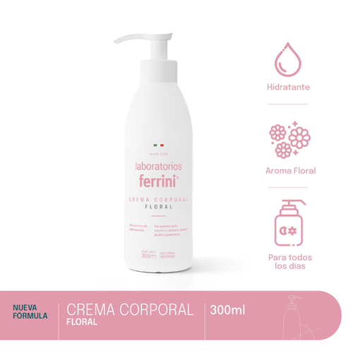 Crema Corporal Hidratante Floral Ferrini 300Ml