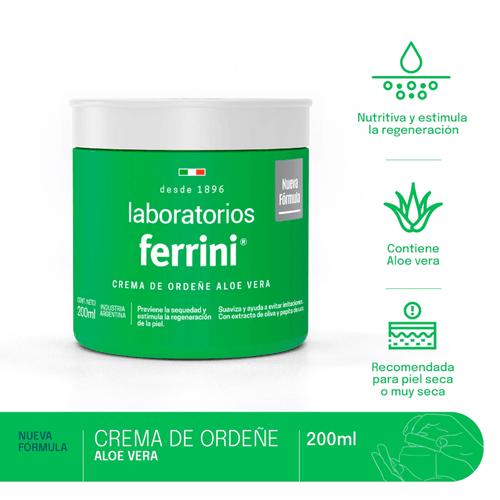 Crema De Ordeñe Aloe Vera Ferrini 200ml