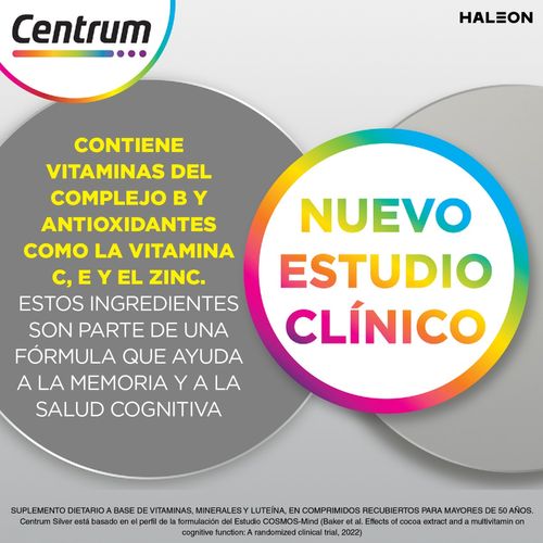 Suplemento Silver +50 Centrum 30 comp