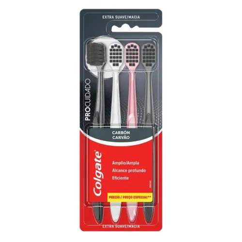 Cepillos Dentales Pro Cuidado Extra Suave Colgate 4u