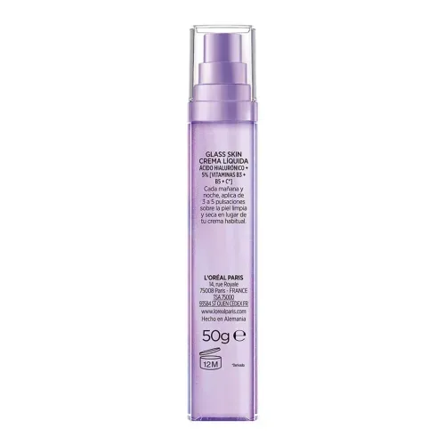 Ácido Hialurónico Revitalift Crema Líquida Glass Skin L'Oreal 50g