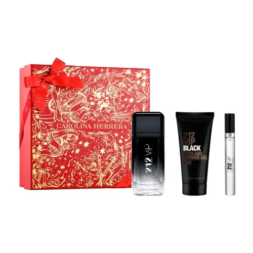 Set 212 Vip Black Eau De Toilette 100ml + Gel De Ducha 100ml + Vaporizador 10ml