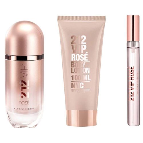 Set Perfume Carolina Herrera 212 VIP Rosé EDP Mujer 80ml