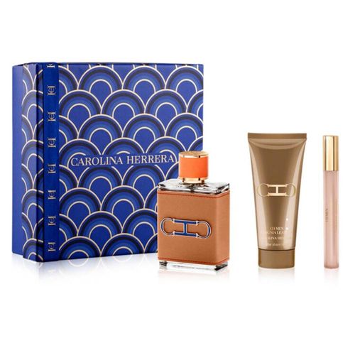 Set Perfume Carolina Herrera CH Men Insignia Leather EDP Hombre 100ml