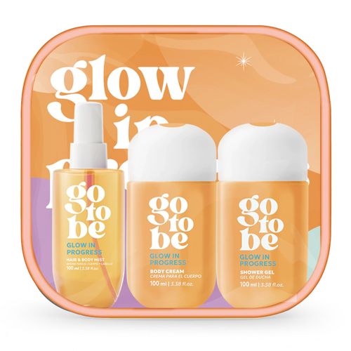 Set Go To Be Glow In Progress Bruma Cabello 100ml + Crema Corporal 100ml + Gel De Ducha 100ml
