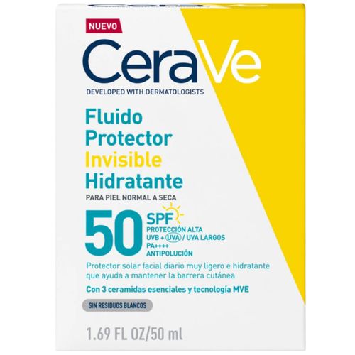 Cerave Fluido Protector Invisible Hidratante 50 SPF 50ml