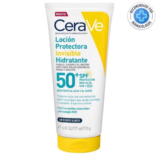 Cerave Loción Protectora Invisible Hidratante 50 SPF 177ml