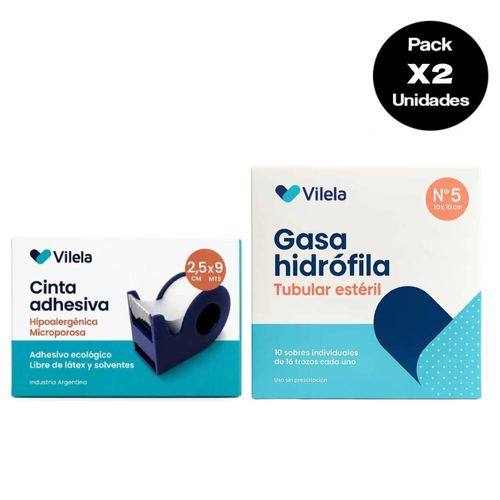 Pack Gasa Tubular Estéril + Cinta Microporosa Vilela