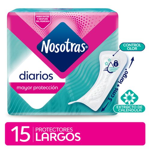 Protectores Diarios Nosotras Largos 15u