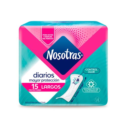 Protectores Diarios Nosotras Largos 15u