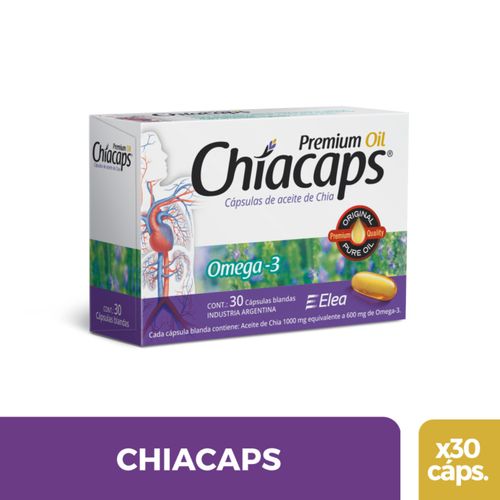 Aceite De Chia Omega 3 Premium Chiacaps 30 Cápsulas