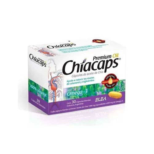 Aceite De Chia Omega 3 Premium Chiacaps 30 Cápsulas