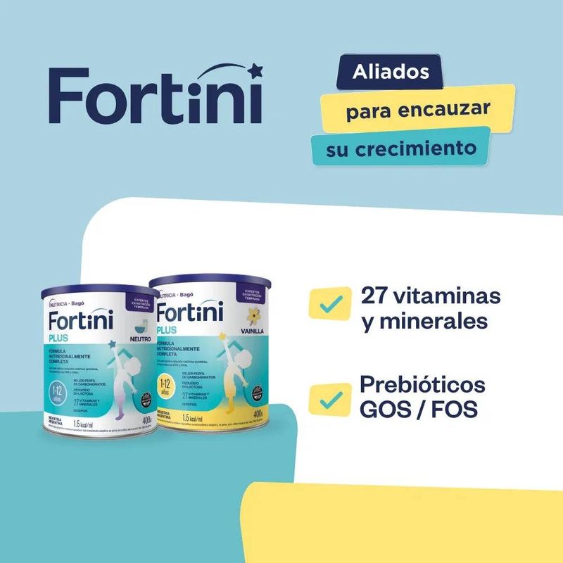 Etiqueta: Fortini Plus Neutro Alimento Nutricional 400 g