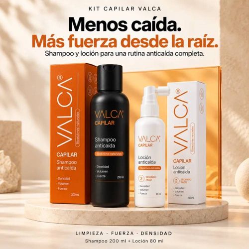 Kit Anticaída Valca Capilar Shampoo 200ml + Loción 80ml