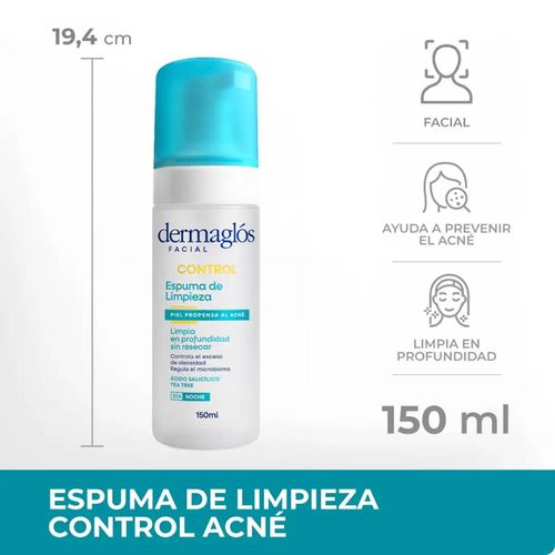 Espuma de Limpieza Facial Control Acné Dermaglós 150 ml