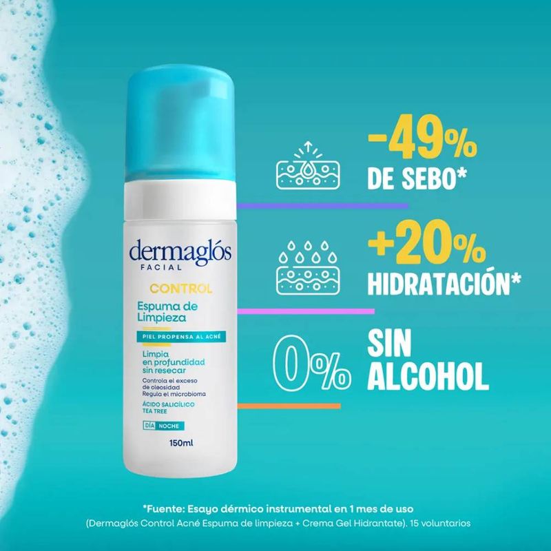 Dermaglós Control Acné Espuma de Limpieza 150 ml
