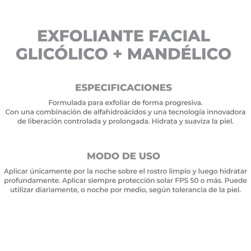 Dermaglós Exfoliante Glicólico y Mandélico 50 ml