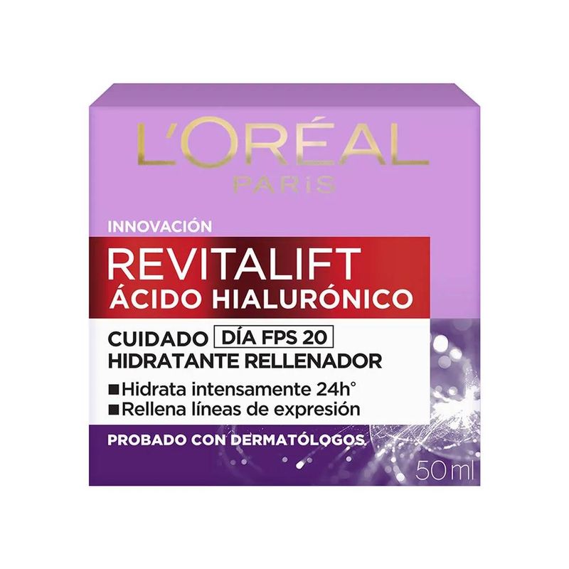 L'Oréal Paris Revitalift Ácido Hialurónico Crema Día FPS 20 50 ml