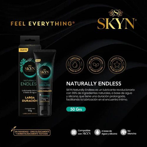 Gel Lubricante Íntimo Skyn Naturally Endless Base Acuosa 50g