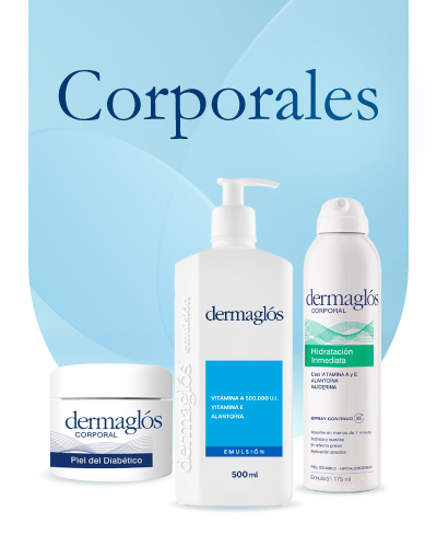 Productos corporales Dermaglós para hidratar y proteger la piel del cuerpo